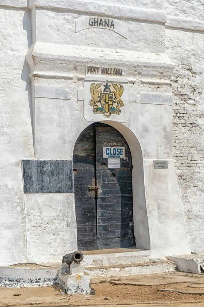 Historic Fort William in Ghana, a site of historical study and research.
