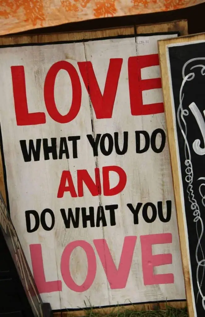 Love what you do and do what you love sign inspiring students and immigrants to pursue careers with passion through CV4Students | CV creation process