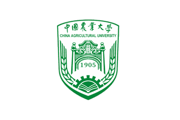 China Agricultural University logo with traditional Chinese gate and agricultural emblem