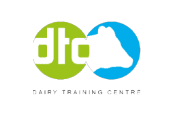 DTC logo with stylized cow head and Dairy Training Centre text symbolizing dairy education and skills training